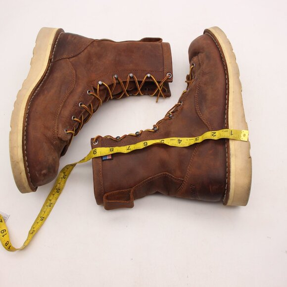 Danner Bull Run Men's Size 10 EE Brown Leather Soft Toe Wedge Work Boots 15556 - Picture 6 of 9